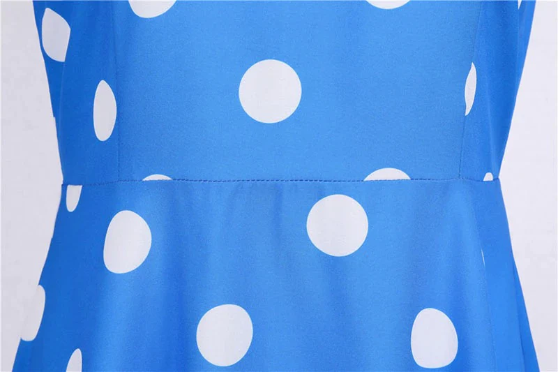 Robe Pin Up Rockabilly <br> Bleue - Image 6