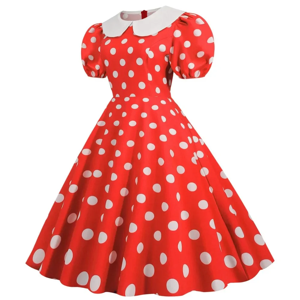 Robe Pin Up Rockabilly <br> Rouge - Image 3