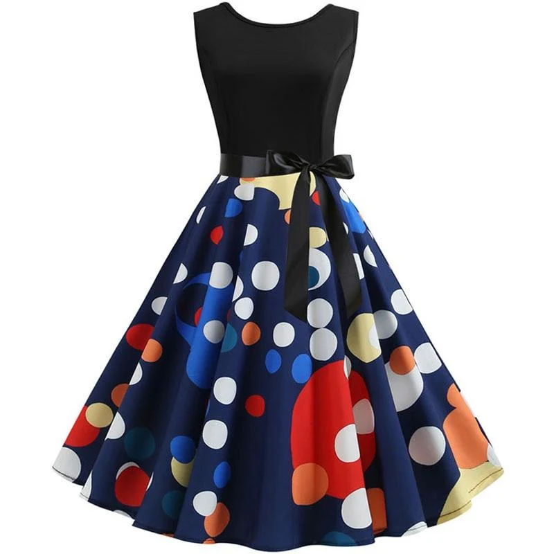 Robe Rockabilly À Pois - Image 3