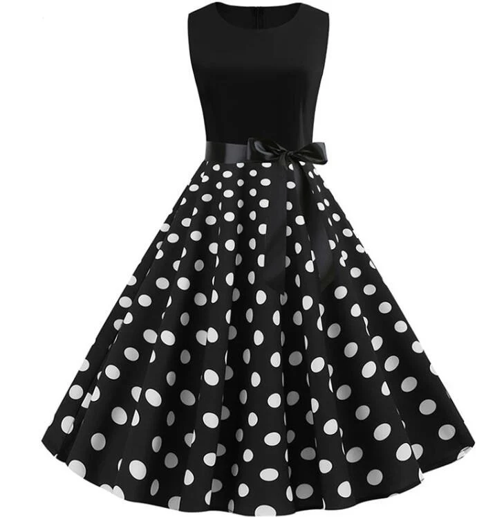 Robe Rockabilly À Pois - Image 4