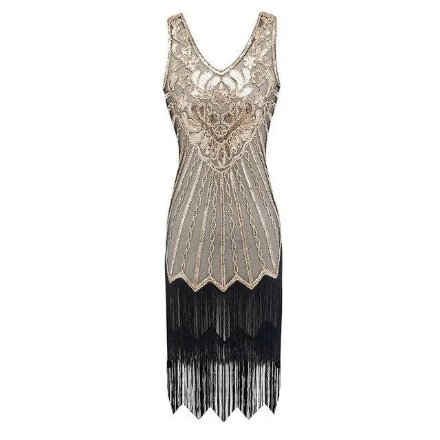 Robe Vintage Année 20 <br> Grande Taille Ivoire
