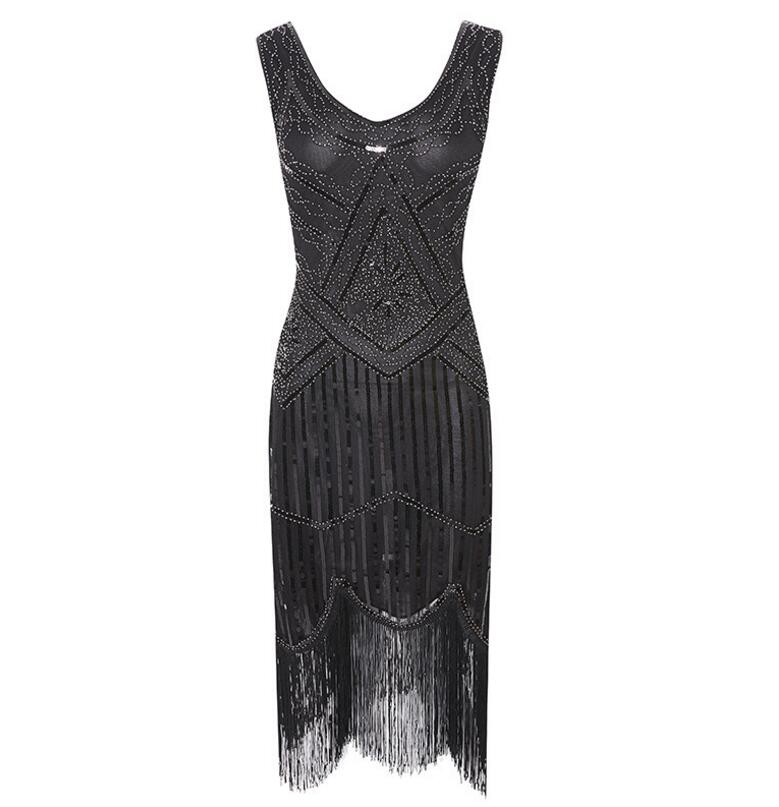 Robe Vintage <br> Année 20 Noire