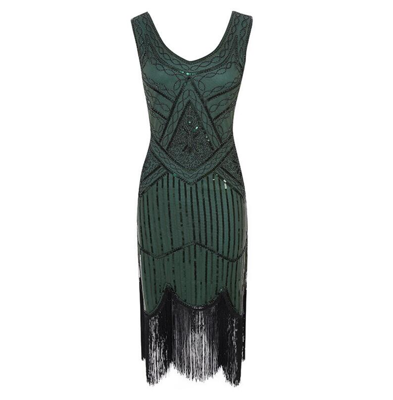 Robe Vintage <br> Année 20 Verte