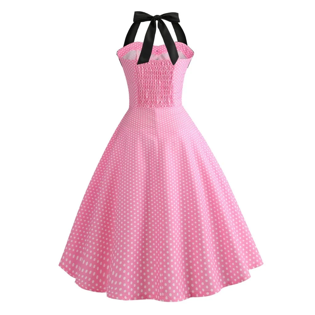Robe Vintage <br> Pin-Up Rose Pois - Image 3