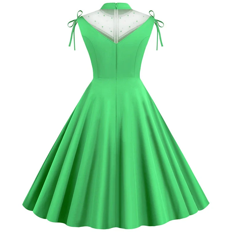 Robe Vintage <br> Cérémonie Verte - Image 3