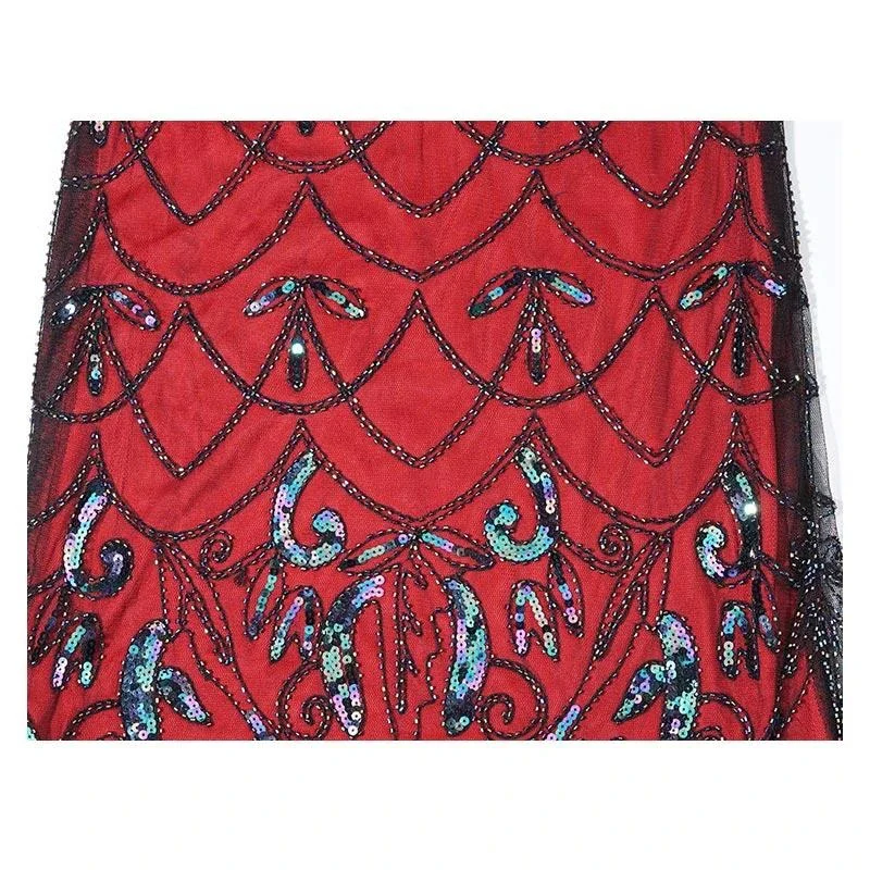 Robe Vintage Charleston <br> Rouge - Image 3