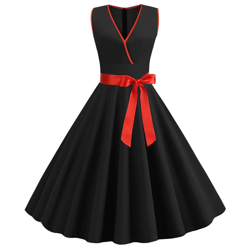 Robe Vintage <br> Pas Cher Noire