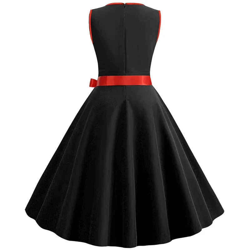 Robe Vintage <br> Pas Cher Noire - Image 3