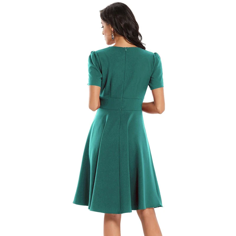 Robe Vintage <br> Patineuse Verte - Image 2