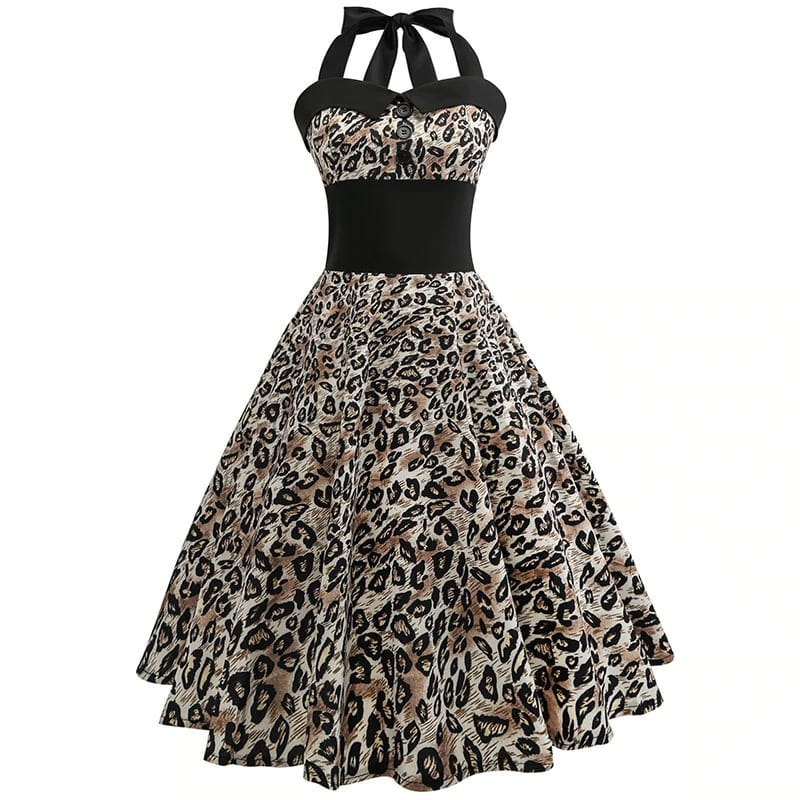 Robe Vintage <br> Pin-Up Léopard