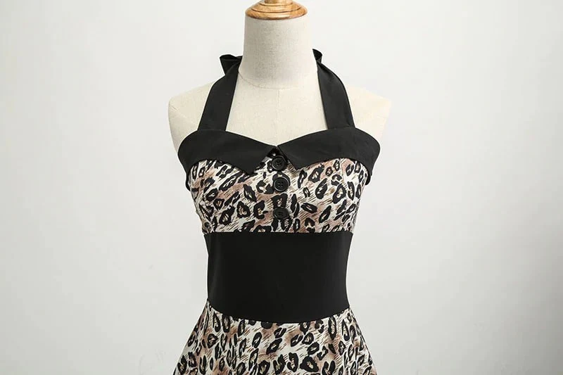 Robe Vintage <br> Pin-Up Léopard - Image 3