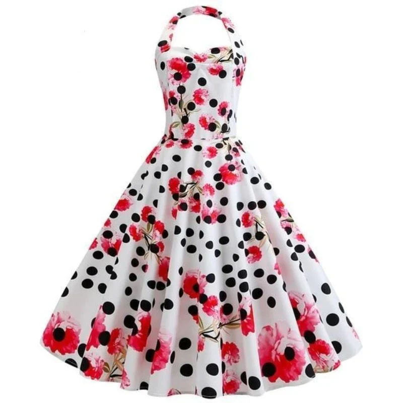 Robe Vintage <br> Rockabilly Fleurs Pois