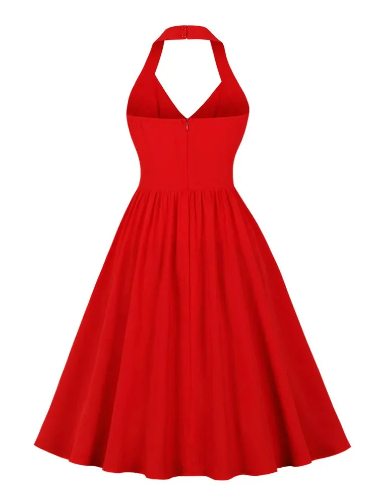 Robe Vintage <br> Rockabilly Rouge - Image 2