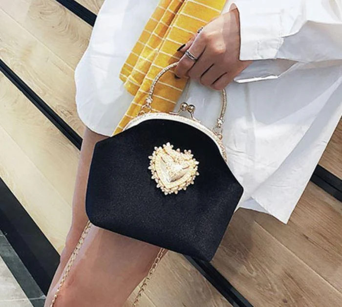 Sac à Main Vintage Chic <br> Noir - Image 2