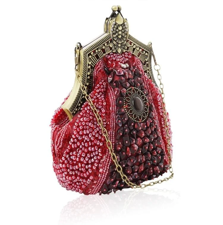 Sac À Main Vintage <br> Gatsby Chic Bordeaux - Image 2