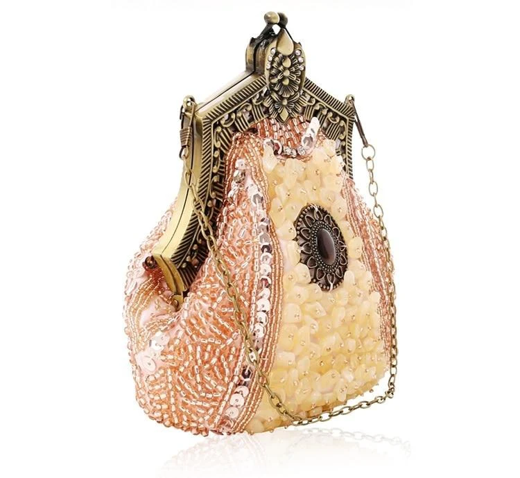 Sac À Main Vintage <br> Gatsby Chic Champagne - Image 2